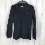 L fleece half button top