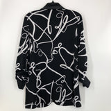 14 Printed open front blazer