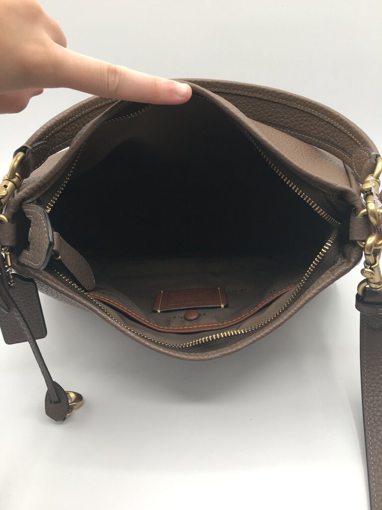 Pebbled leather crossbody