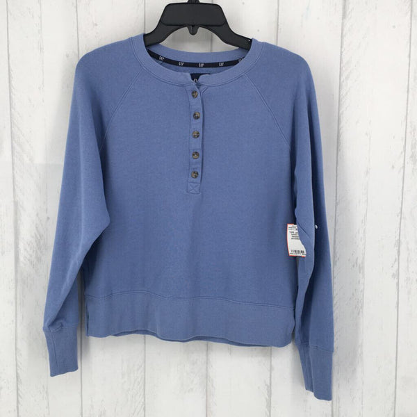 S half button crop sweatshirt