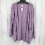 M/L open l/s pocket cardigan