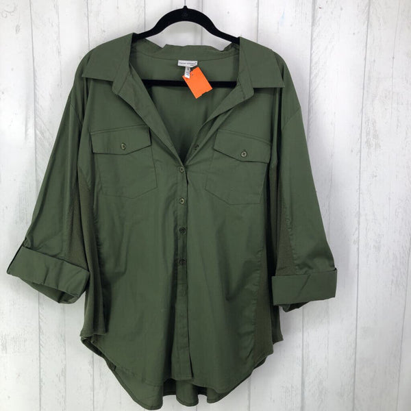 3X Button down l/s top