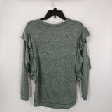 M Marled ruffled sweatshirt