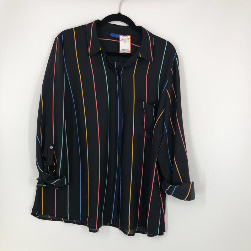 XXL Striped button down l/s top