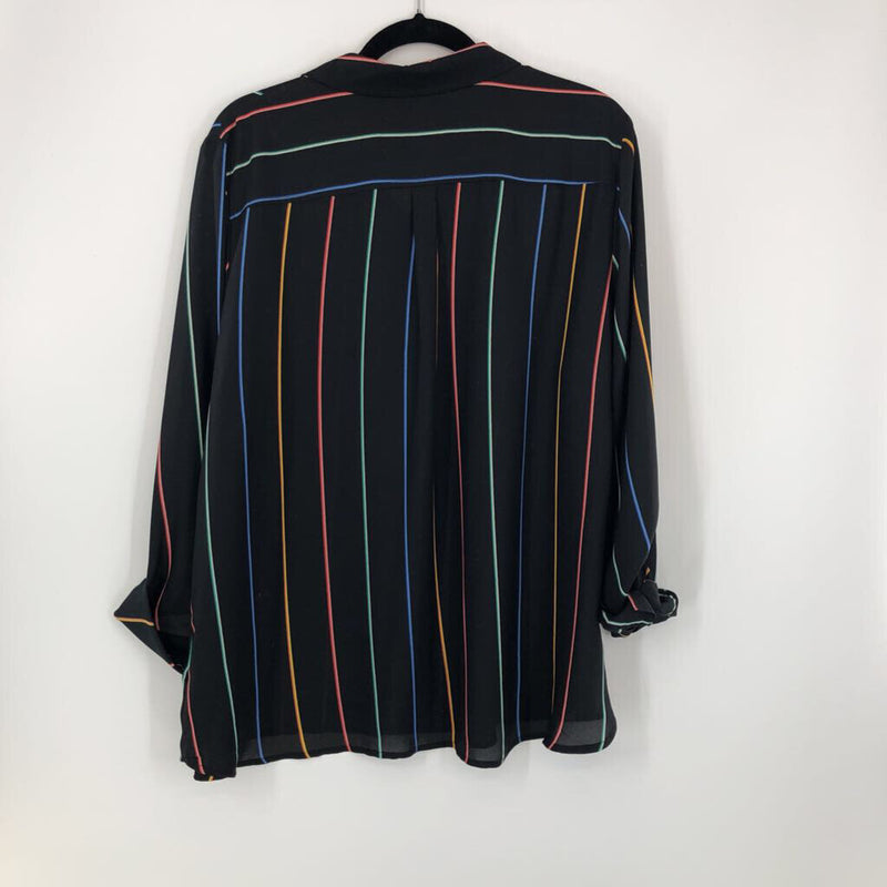 XXL Striped button down l/s top