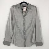 R55 18 Striped button down l/s top