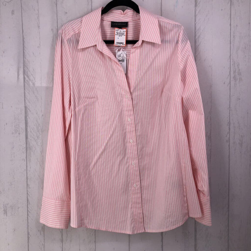 R50 18 Striped button down l/s top