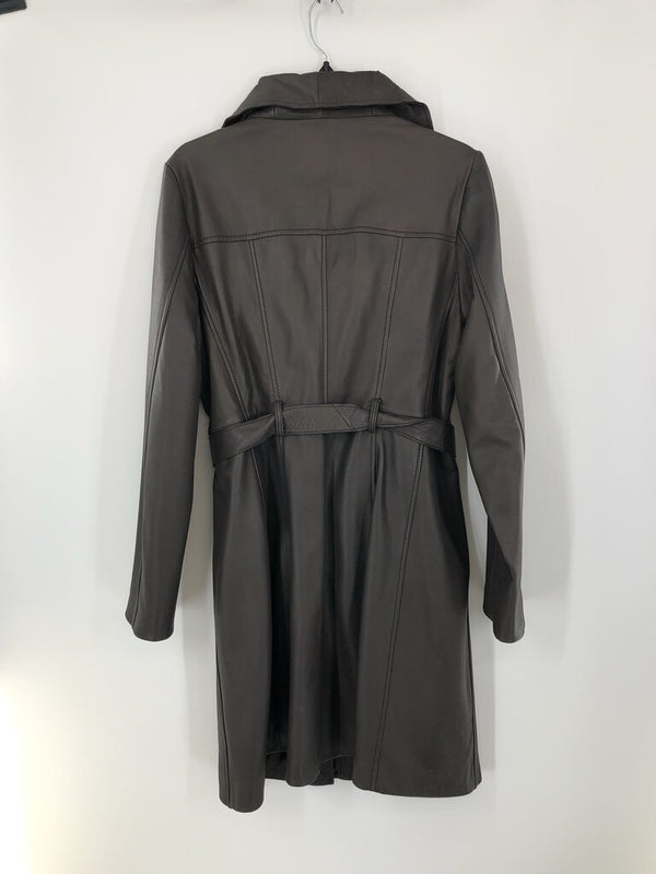 L 100% leather coat