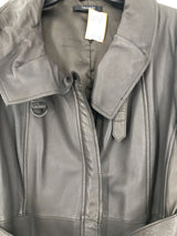 L 100% leather coat