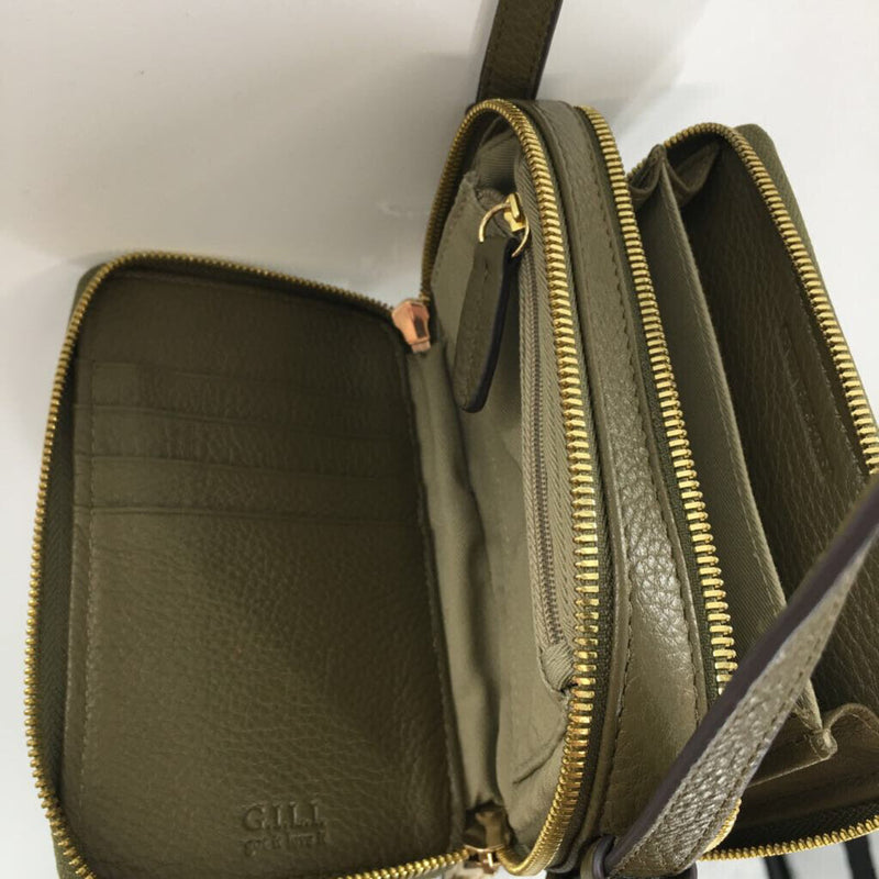 camo double zip wallet crossbody