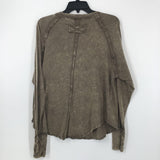 S Raw hem l/s top