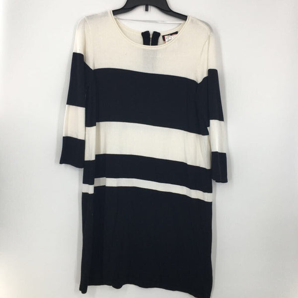 L Striped l/s dress