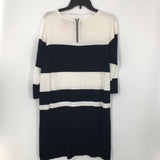 L Striped l/s dress