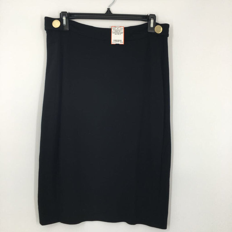 12 Gold button knee length skirt