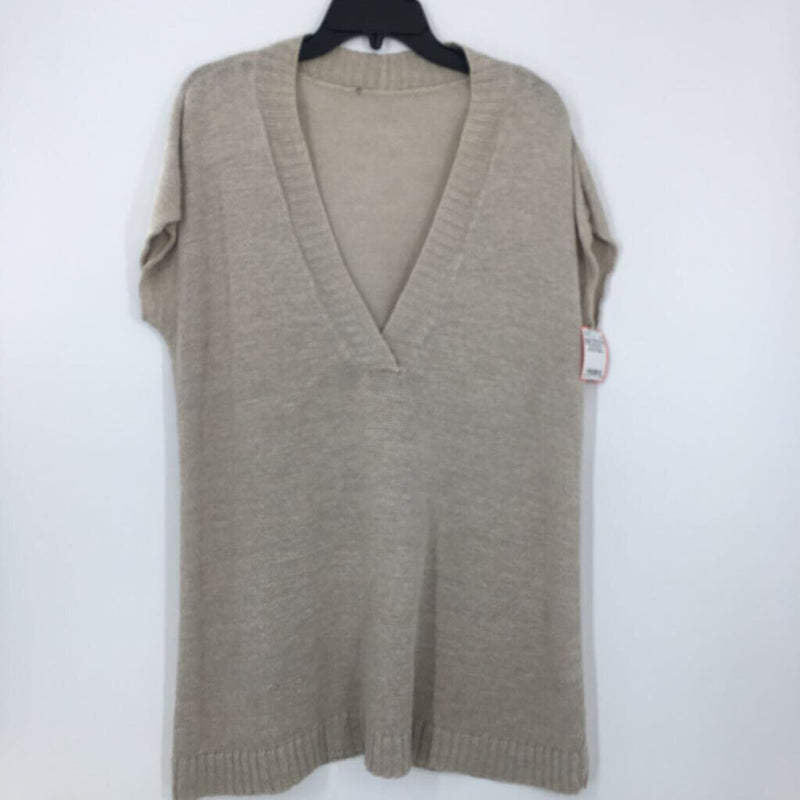 L V-neck cap slv sweater