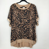 2X Animal print s/s top