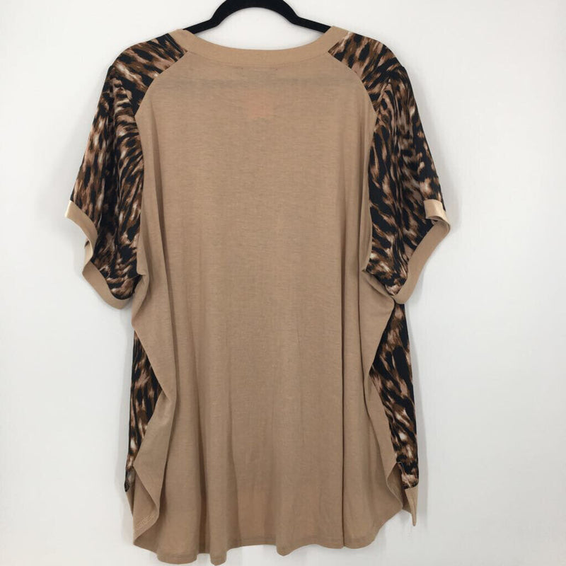 2X Animal print s/s top