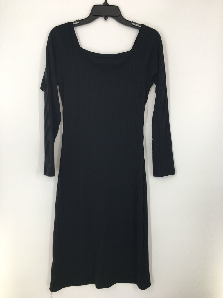 L l/s ribbed body con dress