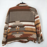 L aztec zip sherpa coat