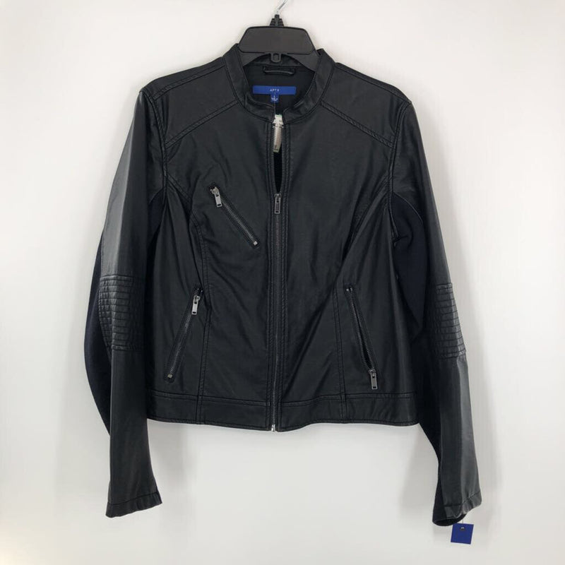 L Faux leather jacket