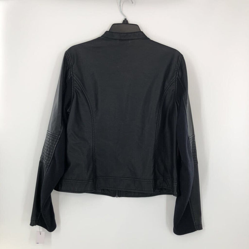 L Faux leather jacket