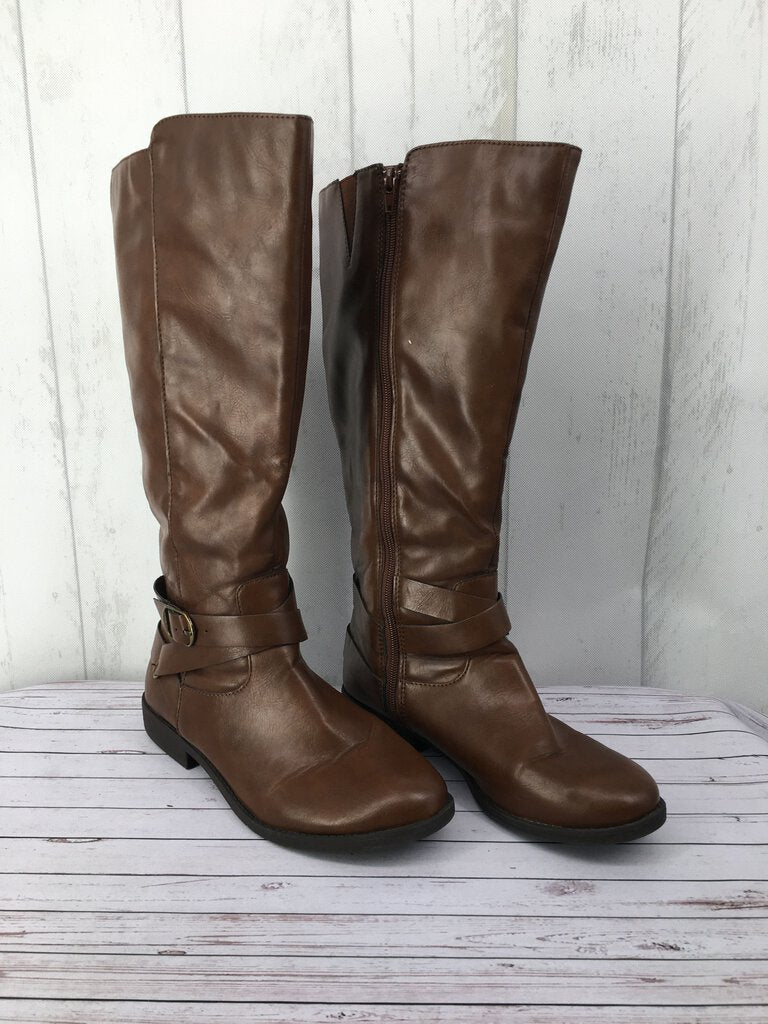 9 buckle side zip riding boots