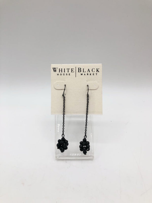 WHBM Black beaded ball earrings