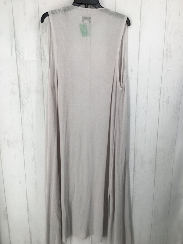 L Semi-sheer long slvls duster