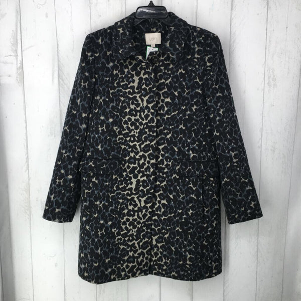 L Animal print coat