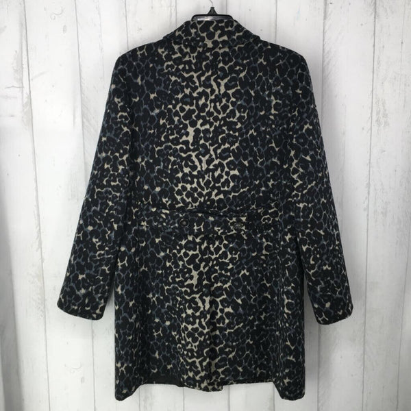 L Animal print coat