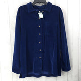 L Corduroy button down l/s top