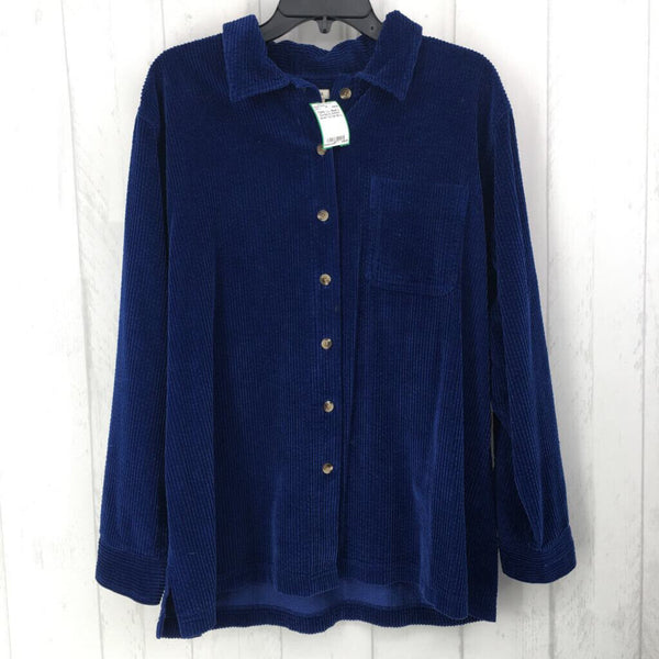 L Corduroy button down l/s top