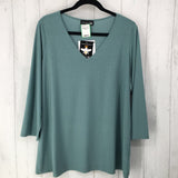 1x embellished v-neck l/s top