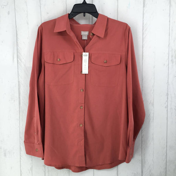 R79 2(L) Button down l/s top