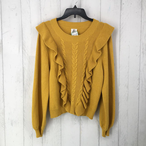 L Ruffled sweater