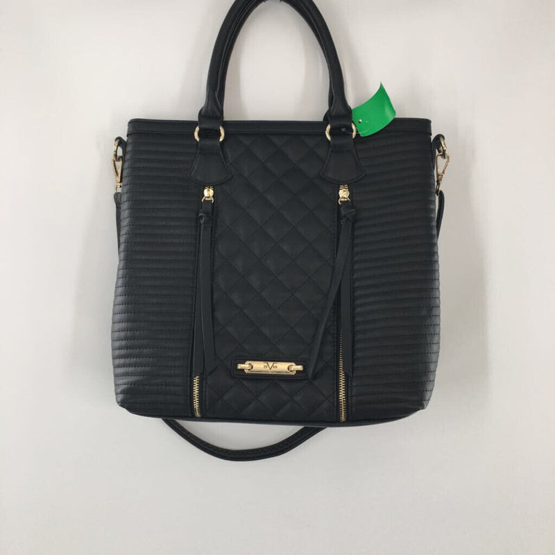 quilted zip front pockets shoulder bag