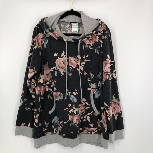 L/XL Flo print hooded sweatshirt