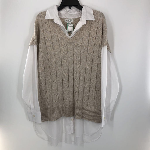 XL Layered l/s top w/vest