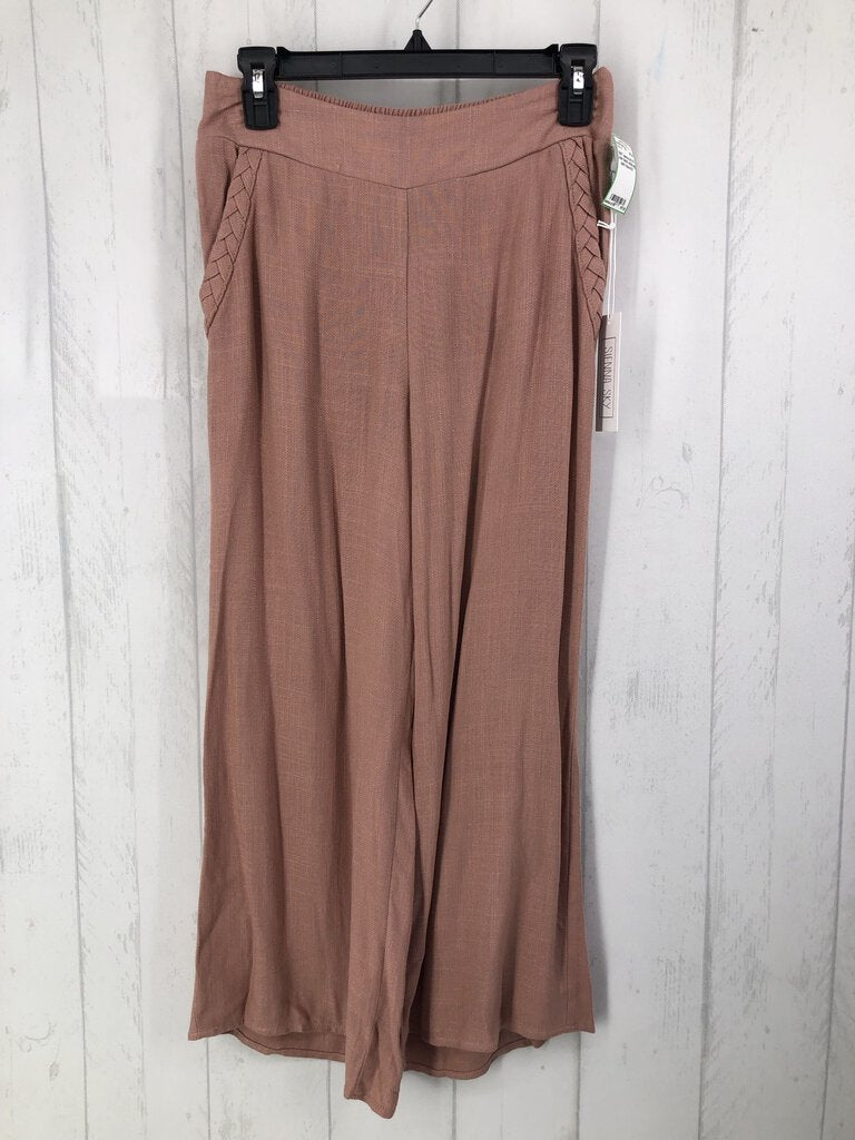 M Linen blend wide leg pant