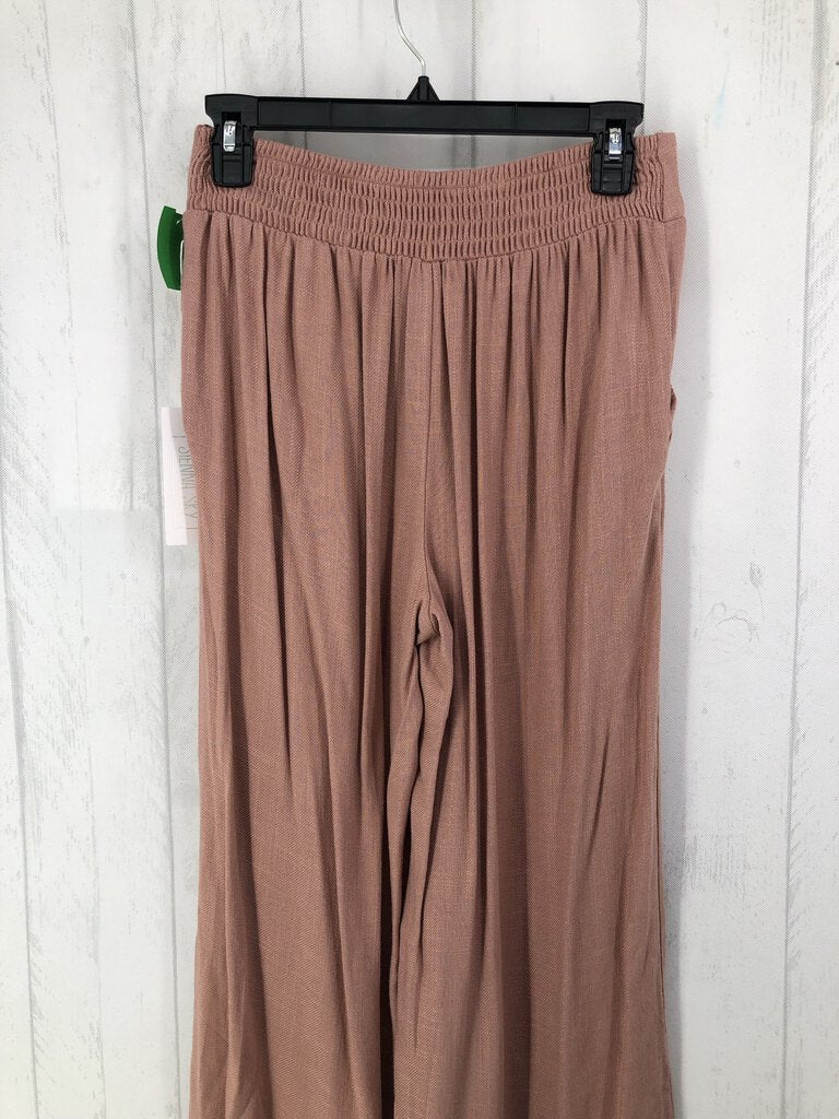 M Linen blend wide leg pant