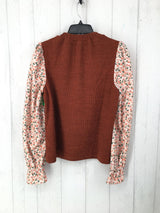 R58 M Corduroy flower patterned slv top