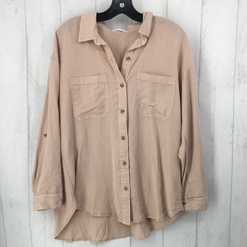 M/L Button down l/s top