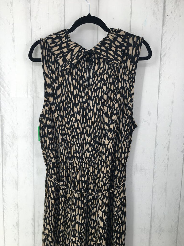 R56 2X Printed cowl neck slvls dress