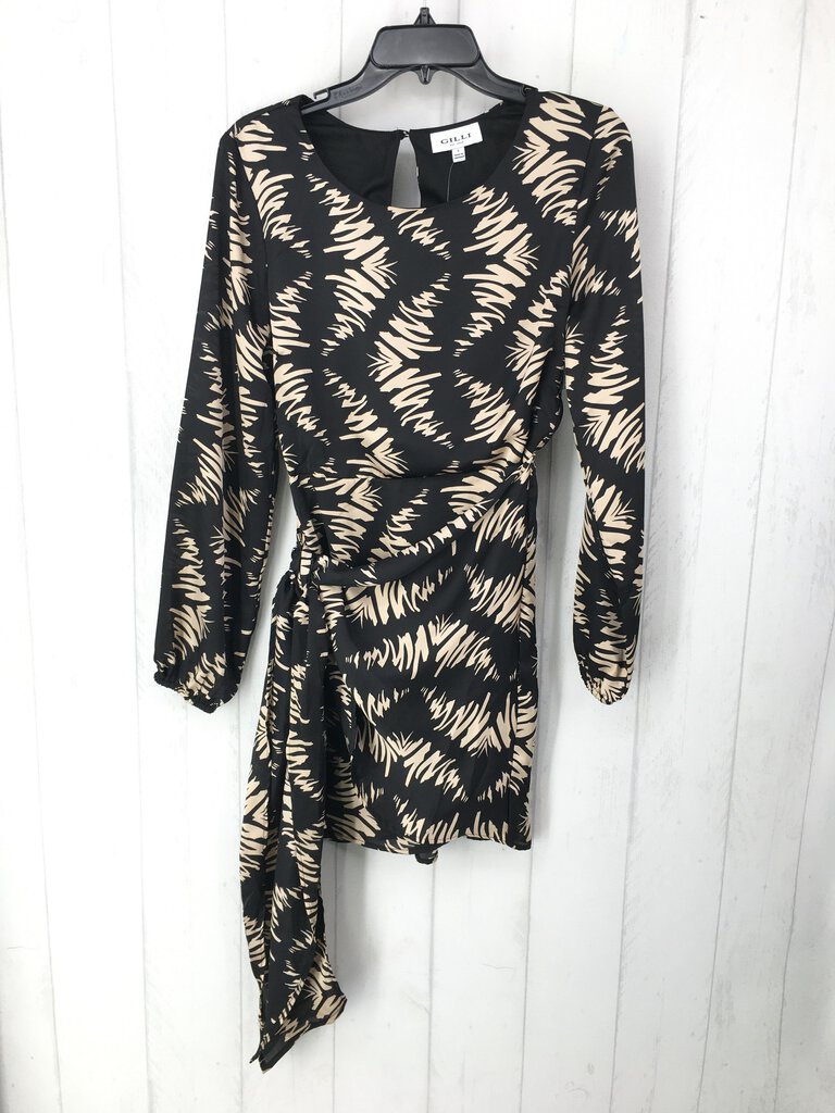 R56 S Printed crossover l/s dress