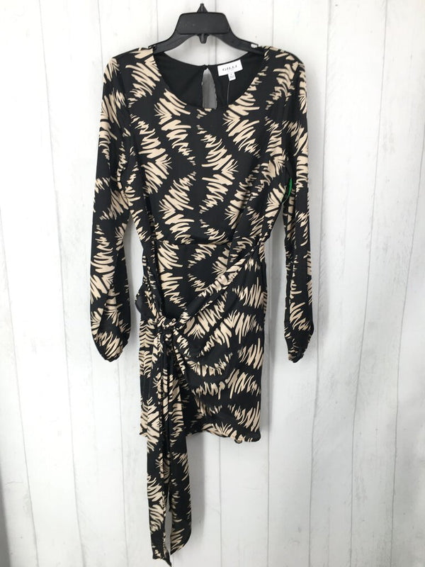 R56 M Printed crossover l/s dress