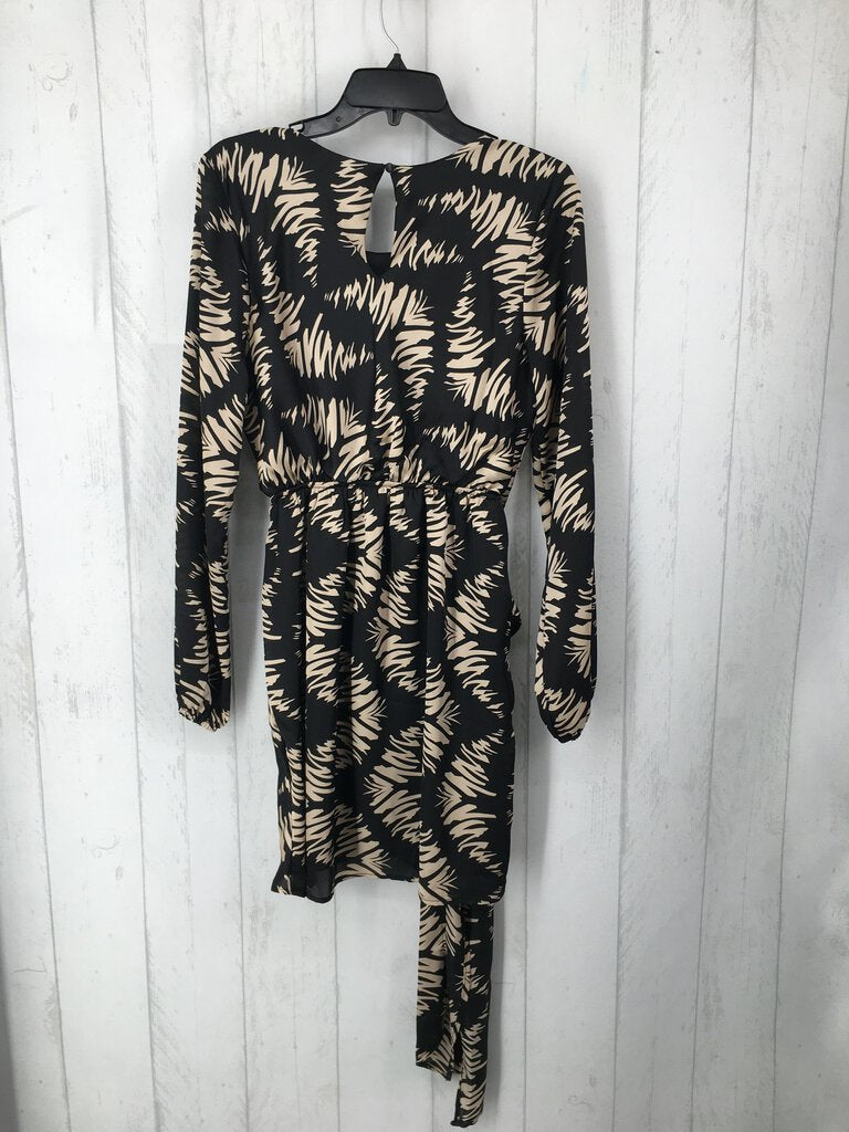 R56 M Printed crossover l/s dress