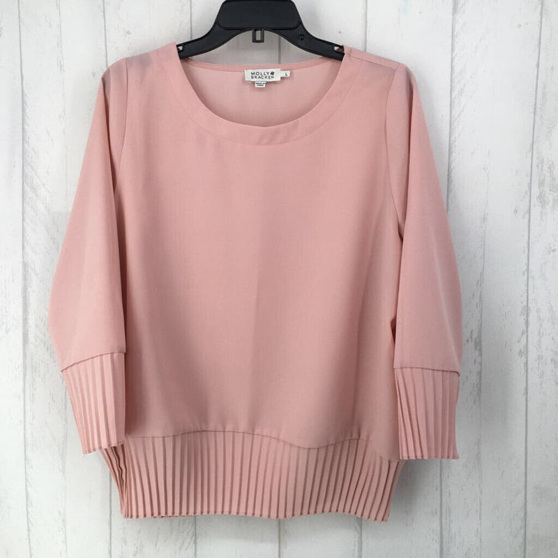 L Pleated l/s top