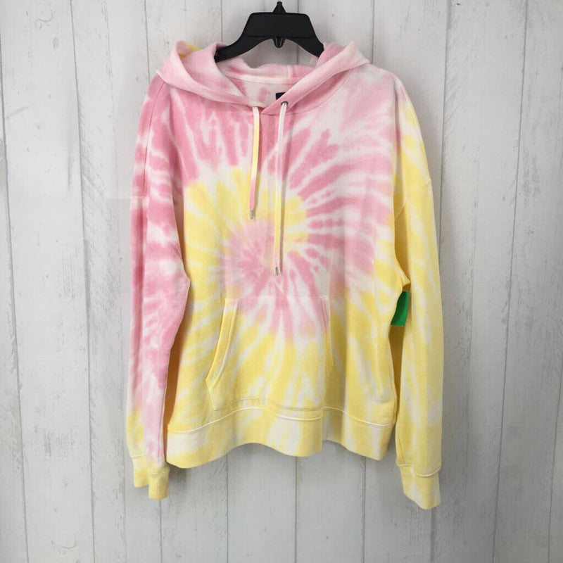 M Tie dye hooded sweatshirt