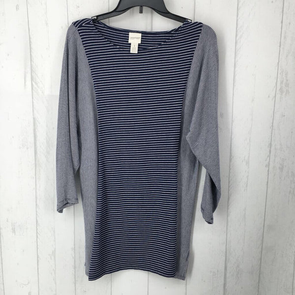 1(M) Striped 3/4 slv tunic