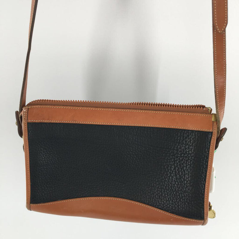 Pebbled leather 2-tone crossbody